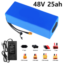 전기 자전거 배터리 48V 25ah 리튬배터리 충전기 포함 밧데리 오토바이 스쿠터, 48V/25ah/XT60 Female+ 충전기