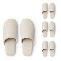 무인양품 MUJI 남녀공용 소프트 슬리퍼 4개 JKAB4A2S, 라이트베이지