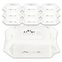 한스웰 시치미 데일리 물티슈 대용량 리필형, 100매, 10개