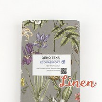 오코텍스인증 E-DTP 대폭린넨) MLYS3007 보태니컬가든 cloud gray