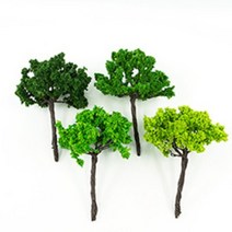 비오스 테라리움 건축모형재료 나무모형 4종 1P, 연녹색