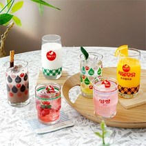 디와이룸 트래블앤쿡 서울우유 레트로 우유컵 유리컵 머그컵 (9682360), 라운드컵헬로우앙팡370ml