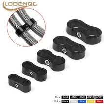 호스 AN4 AN6 AN8 AN10 AN12 브레이드 고무 라인 클램프 알루미늄 알루마이트 분리기 분배기 검정색 파란색, [14] AN10 black, 14 AN10 black