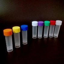 냉동 튜브 5 ml 원심 분리관 크라이오 튜브 다채로운 스크류 캡 50 개, 한개옵션0