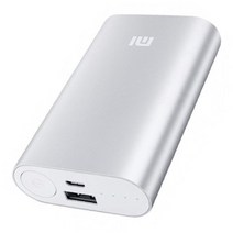 샤오미 보조배터리 10000mAh 실버 컬러 대용량 고속 배터리