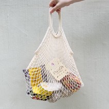 그물 장바구니 네트백 매쉬백, 그린, 1개