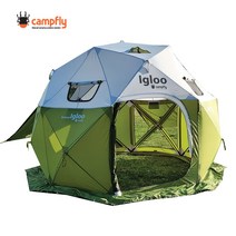 이글루윙 돔텐트 빙어낚시텐트 4계절쉘터 대형텐트, 이글루윙돔그린