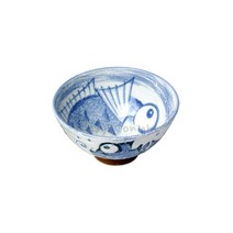 ATT 일본 수입 도자기 물고기 대접 국그릇 국대접 탕기 시리얼볼 일식 한식기 예쁜 식기 UG10053M4803, [AT]일제239, 1개