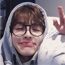 피어니스트 남녀공용 블루라이트차단 패션 동그리뿔테안경