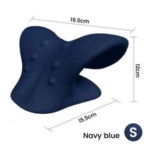 목견인기 거묵목 스트레칭 견인 교정기 어깨 스트레처 통증 완화 마사지 베개 자궁 경부 척추 교정 지압 요법 장치 정형 외과 지원, EVA-Navy S