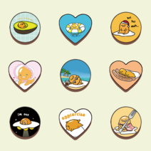 구데타마 핸드폰 그립톡 스마트톡 귀여운 캐릭터 주문제작 휴대폰 거치대, 동그라미,하트중선택 이미지번호기재