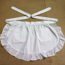 겨울앞치마 원피스 누빔 조끼형 패딩 기모 가죽 화이트 하프 허리 비스트로 레스토랑 레이스 프릴 앞치마, 05 5
