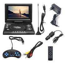 DVD플레이어 에듀플레이어 비디오플레이어 2022 새로운 7quot 휴대용 dvd 게임 w리모컨 게임 패드 지원 c ddvd, 유럽 ​​연합