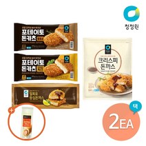 청정원 돈까스 4종 2개 골라담기(크리스피/밀푀유/포테이토통등심/모짜치즈)+(증정)핫도그1개, 밀푀유등심돈까스 450g x 2개