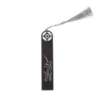 북링 북집게 북다트 독서링책마크 독서 중국 스타일 새겨진 나무 책갈피 세트 자연 수제, 01 Orchid