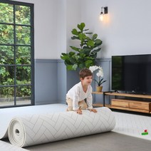 카라즈 돌돌이 PVC 롤매트 폭110cm 층간소음 생활방수 거실 아기 안전 놀이방 매트, 그레이