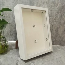 DIY 3D 나무 사진 프레임 깊이 3cm 3 차원 작업 표시 북유럽 그림 장식, 02 White frame