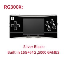 휴대용 미니 고전 게임기 레트로 오락기 Anbernic RG300X Handled Game Console 3.0 인치 포켓 게임 플레이어 64G 5000 내장 HDMI-Kid Gi, 중국_블랙 80G 5000 게임 | 가방 포함