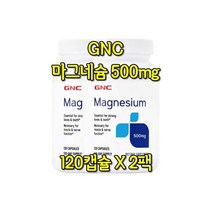 GNC 마그네슘 500mg 120캡슐 4개월분 X 2팩 지앤씨