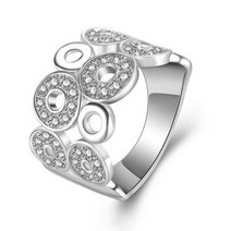 세라믹반지 아크릴 빈티지 실반지세트 Kuziduocai 보석 지르콘 스테인레스 스틸 원 웨딩 신부 파티 반지 여자 R812