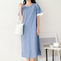 와일드펫 여성 쿨 썸머 린넨 블랑 포켓 롱 원피스 루즈핏