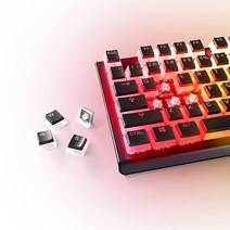 SteelSeries 프리즘캡 더블 샷 퍼딩 스타일 키캡 기계식 키보드 블랙 스틸시리즈, PRISMCAPS, Black
