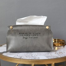 모아이석상 모아이티슈케이스 모아이석상휴지 모아이장식가정 티슈 상자 냅킨 홀더 북유럽 가죽 손수건 종, 한개옵션1, 04 라이트 그레이