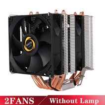 6 히트 파이프 RGB CPU 쿨러 X79 X99 3 핀 PWM 4 핀 인텔 LGA 1150 1151 1155 1200 1366 AMD AM3 AM4 Ventilador, CHINA_2FANS Not Lmap | Fixed C