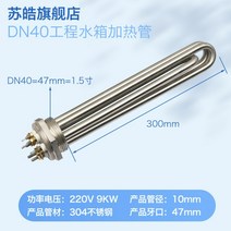 전기 온수기 히터봉 심야 보일러 고전력 물탱크 온수기 보일러 태양열 난방 튜브 220v, 1.5인치 DN40 220V 9KW