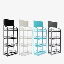 마트 진열대 편의점 약국 매대 매장 음료 보관대 선반, 상세이페이지 참고, 후크없는 블랙 4단 가로 50cm