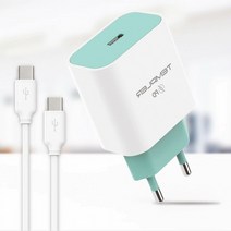 다번다 가정용 PD 25 1포트 고속충전기 CtoC 케이블포함 갤럭시 C타입, TEM-PD25W(케이블포함)