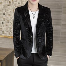 남성자켓 골드 벨벳 봄가을 캐주얼 스몰 정장