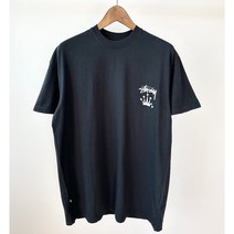 스투시 STOCK CROWN 티셔츠 ST022008 피그먼트 블랙 MENS