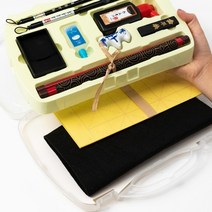 문방사우 서예 용품 키트 초등 어린이 붓 글씨 연습 도구 서예함 초보자 입문용 올인원 동양 미술 세트, 고급형(이벤트)