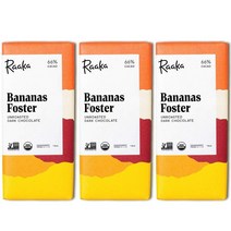 미국직구 라카 초콜릿 바나나 66% 카카오 다크 초콜릿 육성 미식가 다크 초콜릿 기프트 자연유래 비건 공정무역 빈 프리 비GMO 글루텐 프리 코셔 1.8온스 바 3팩, 상세참조, 수량