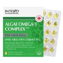 인테로 미세조류 식물성 오메가3 90g, 180정, 1개