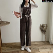 에이치스타일 [H스타일](DK)동백골덴멜빵바지