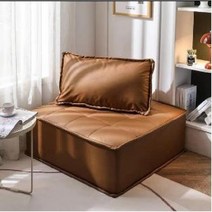 케이로 미니멀 작은 거실 원룸 인테리어 패브릭 양털 블록 사각 스툴 1인용소파 1인용 싱글 쇼파, 안티 고양이 발톱 기술 천 라이트 브라운