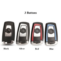 자동차키 스마트키Jinyuqin-스마트 자동차 키 셸 커버 리모트 키리스 케이스 BMW CAS4 F FEM 3 5 7 시리, 01 3 Buttons_03 파란