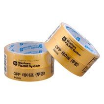 문화산업 A458 OPP박스테이프 24mm 투명 포장용 테잎O