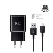 for 삼성전자 USB C타입 급속 여행용 핸드폰충전기 15W TA20, 2세트, 검정