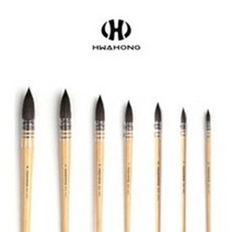 화홍 최고급 수채화붓 다람쥐털 500R 시리즈 낱자루판매, 3호