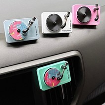 차량용 방향제 컬러 머레이 LP턴테이블, 핑크, 핑크