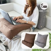 [이우리빙] 포그니 삼각 등쿠션 침대삼각쿠션 대형쿠션, 그레이