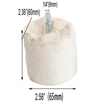 1pc 239393393943939 면 연마 버핑 휠 흰색 플란넬 콘컬럼버섯드릴용 t형 연삭 헤드, 원통형 65mm