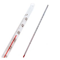 유일 막대 알콜 온도계 -30 / 50도 (30cm) 주방 학교 교재 유리 아날로그, -30~110도 (30cm)