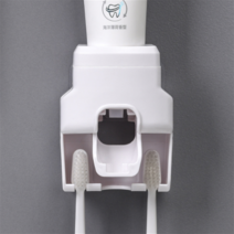 Creative Wall Mount Automatic Toothpaste Dispenser and Small Toothbrush Holder Toothpaste Squeezer f, 하나, White