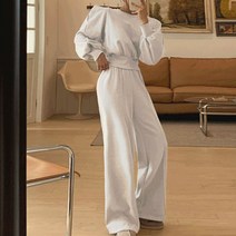 떳다그녀 모런 핀턱 기모 맨투맨 and 팬츠 SET