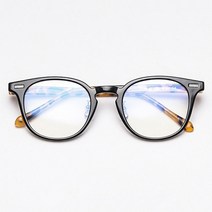 스타일호른 남성 여성 동그란 투명 뿔테안경테 블루라이트 차단 안경