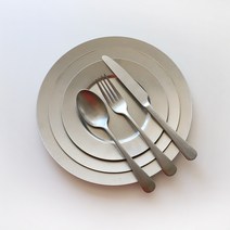 빈티지 스텐 커트러리 무광 양식기 스테이크 나이프 티스푼 티포크, 디너 나이프